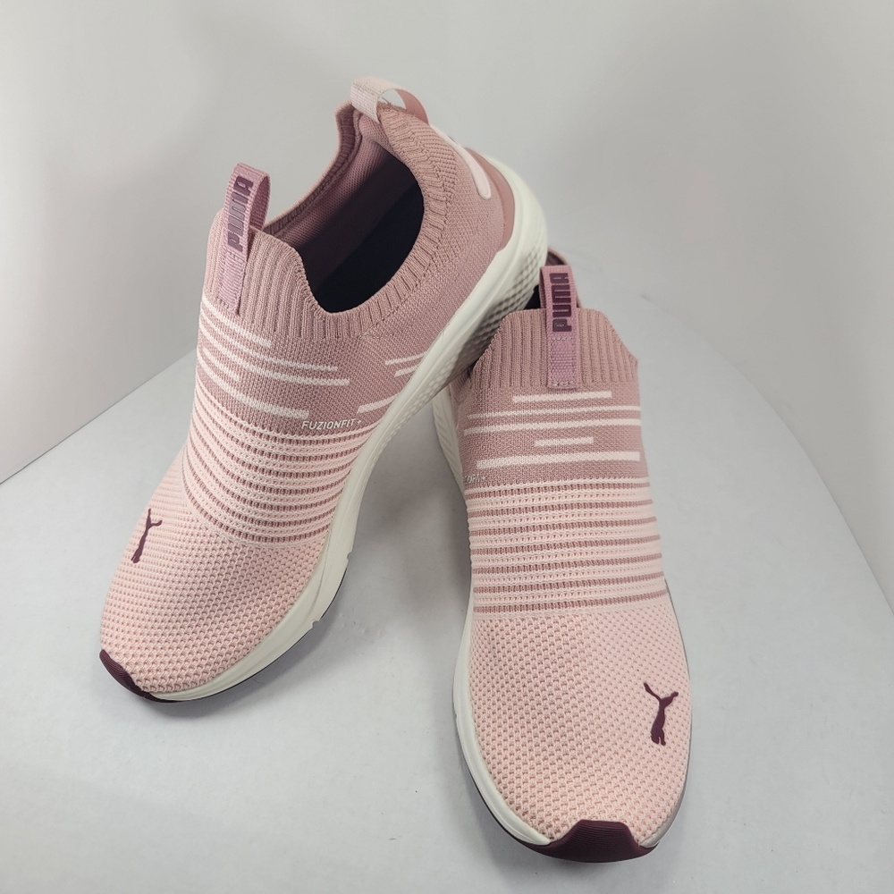 Puma Women's Blush Pink Slip-On Sneakers SoftridePro Echo S 8.5 US